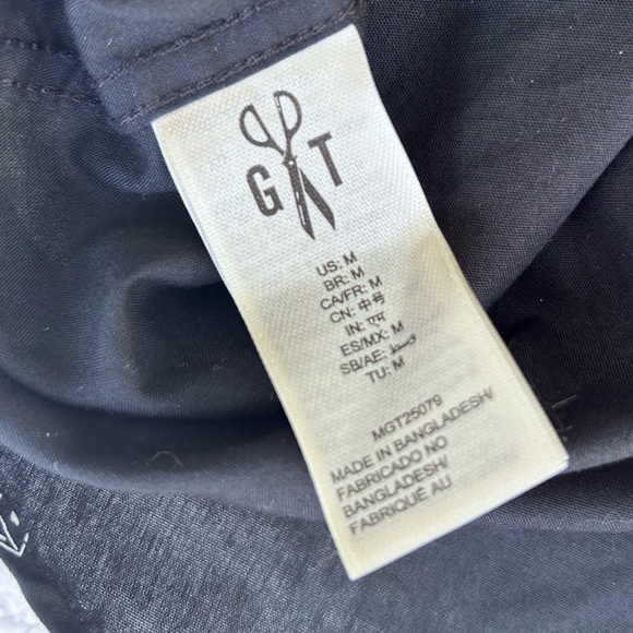 Good Threads shirt button down rolling dice print men’s medium black & white - Picture 7 of 9